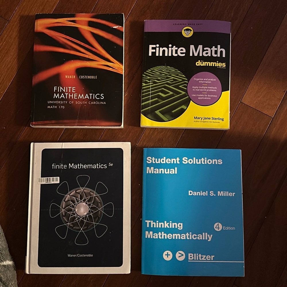 Finite Mathematics 4 textbook lot